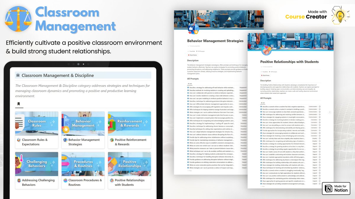 Notion4Ts's tweet photo. X is overrun with garbage lists of ChatGPT Prompts.

But I bet you've never seen one like this before. 😎

700+ AI Prompts for Educators uses its own database/folder system to cleanly manage prompts.

Free for NEXT 48hrs! ⏰

👉 Like &amp; RT this Post
👉 Reply "👋"
👉 Follow for DM https://t.co/BwadH8Gpg6