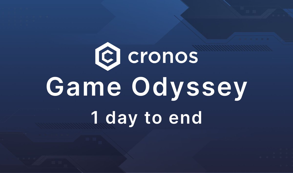 SAKABA_xyz's tweet image. 📢 Only 1 Day Left in the Cronos Game Odyssey!

The Cronos Game Odyssey is coming to an end in just 1 day ❤️‍🔥

This incredible event features the top 10 games on Cronos, along with amazing rewards 🎁

Don't miss out on this fantastic opportunity!
@cronos_chain #Crofam #CRO