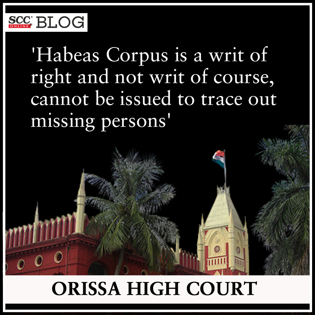 scconline_'s tweet photo. 'Habeas Corpus is a writ of right and not writ of course, cannot be issued to trace out missing persons': Orissa HC
https://t.co/6CPnoFc3Kk
#orissahighcourt #Article226 #HabeasCorpus #highcourt #illegalconfinement #OrissaHC #scconline #legalnews #scconlineblog #legalknowledge https://t.co/RJPzPl66Ub