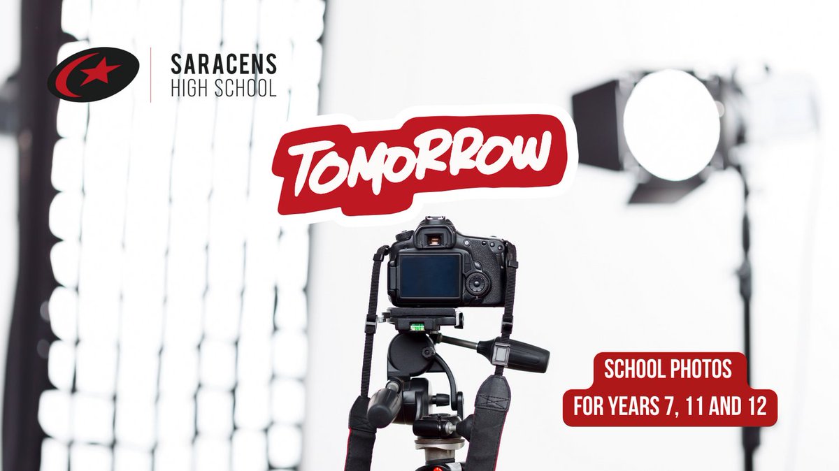 SaracensHighSch's tweet image. School photos tomorrow for Years 7, 11 and 12. 

#schoolphotos #uniformonpoint #sharpdressing