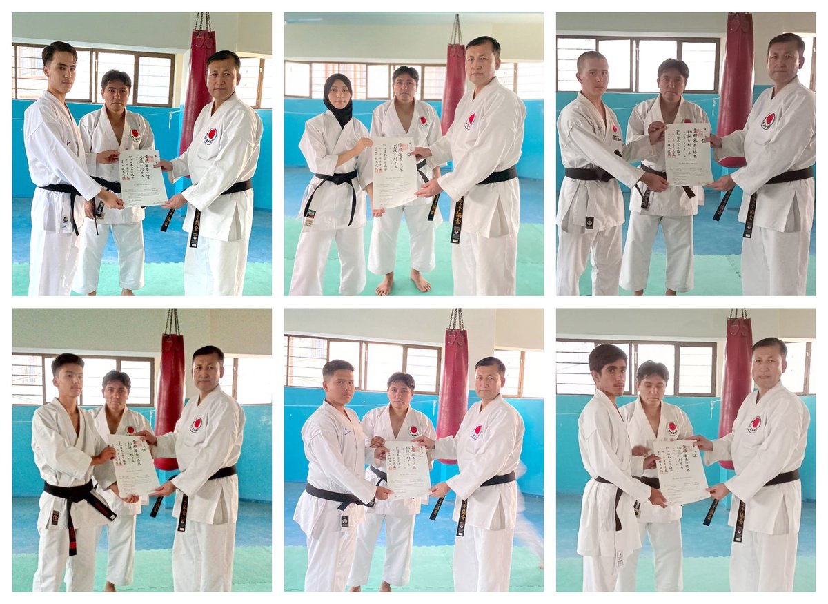 HussainAliChan8's tweet photo. Awarded 3rd Dan to Muqsit Ali, 2nd Dan to Masooma Changezi, 1st Dan to Irfan Hussain, Miraj Hussain, Ayaan Haider and Kaleemullah. The Dan certificates recent arrived from JKA HQ Japan.
Congratulations to everyone who received their Dan certificates. https://t.co/xFriY8Wng7