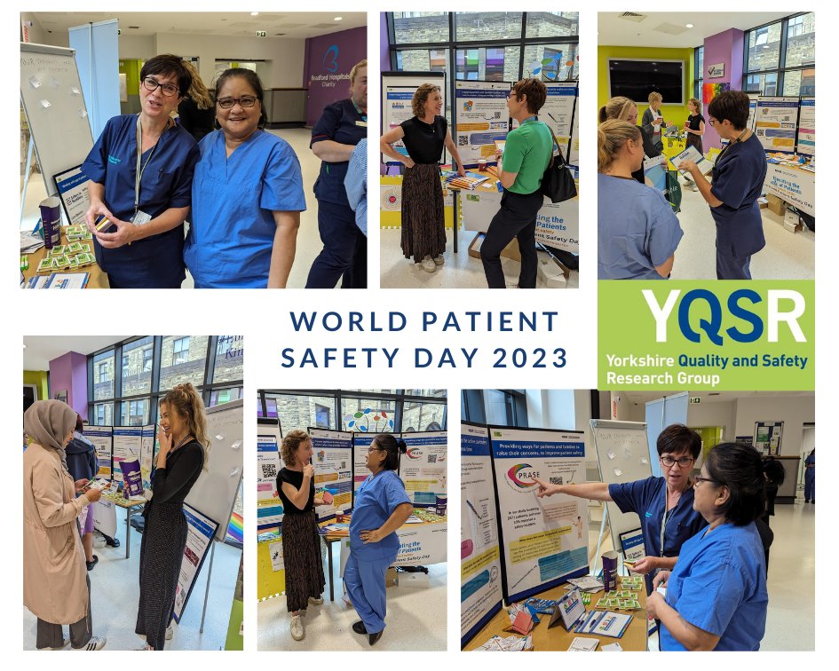 <a href="/yqsrdotorg/">YQSR Group</a> has been spreading the word about  engaging Patients for Patient Safety at the <a href="/BTHFT/">Bradford Teaching Hospitals NHS FT</a> concourse to highlight #WPSD23 #WPSD2023 #WorldPatientSafetyDay
Pop along, we would love to see you!