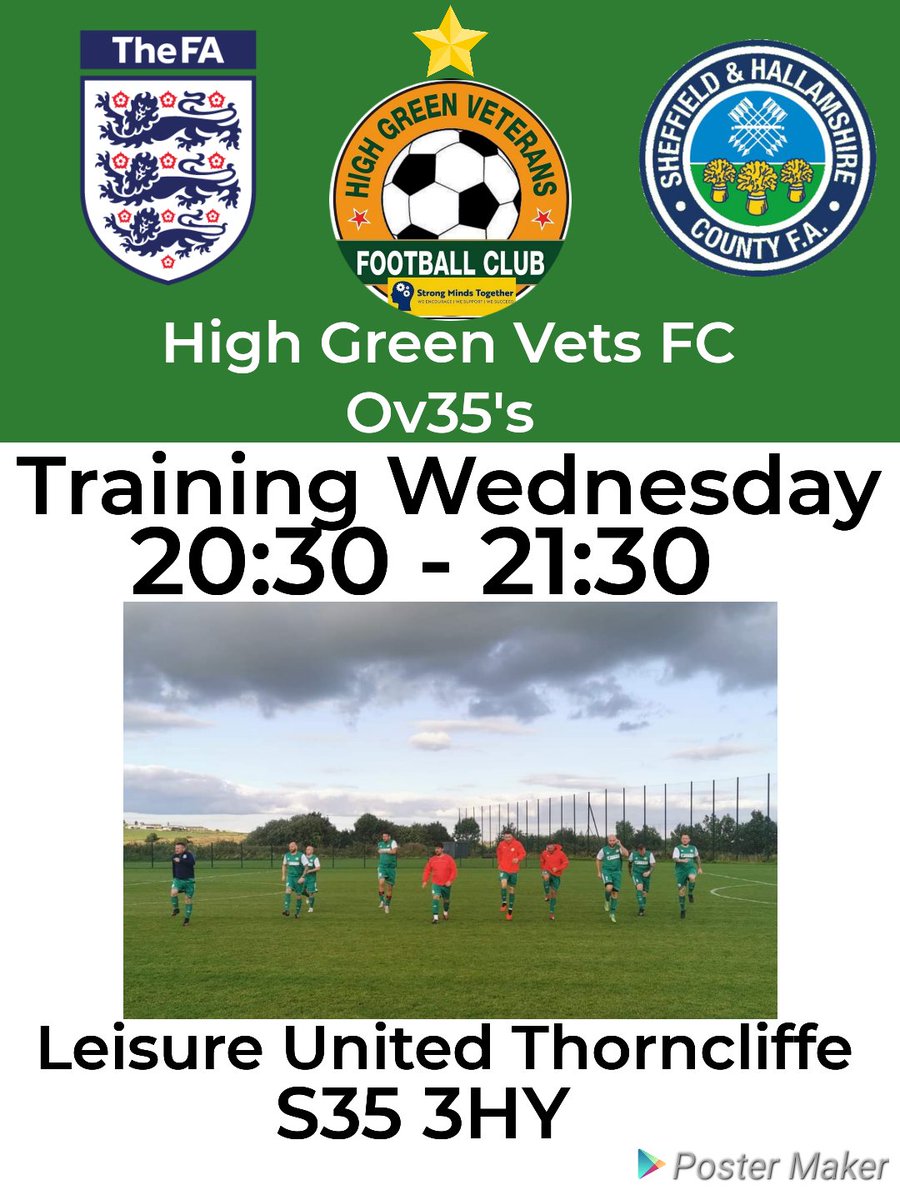 Training Wednesday night 20:30 till 21:30 @leisureunited.s35