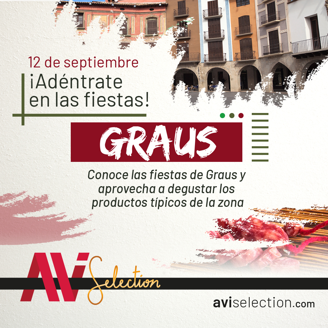 🎉 ¡Las Fiestas de Graus están aquí! 🏰🥳  Te invitamos a disfrutar de esta celebración llena de tradición y emoción. Aprovecha esta oportunidad para degustar los productos típicos de la zona y descubrir los auténticos sabores del Pirineo. 🌟🍽️  #AVISelection