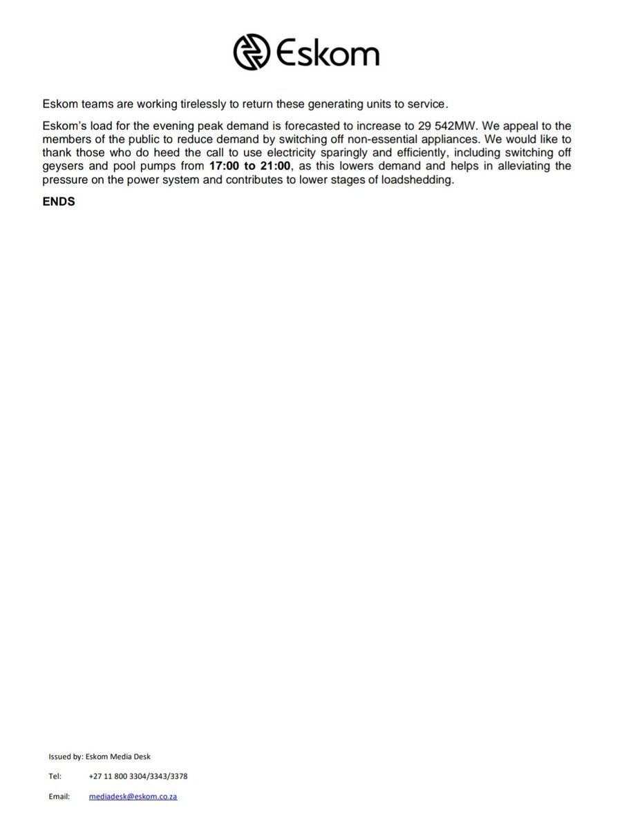 Eskom Hld SOC Ltd tweet media