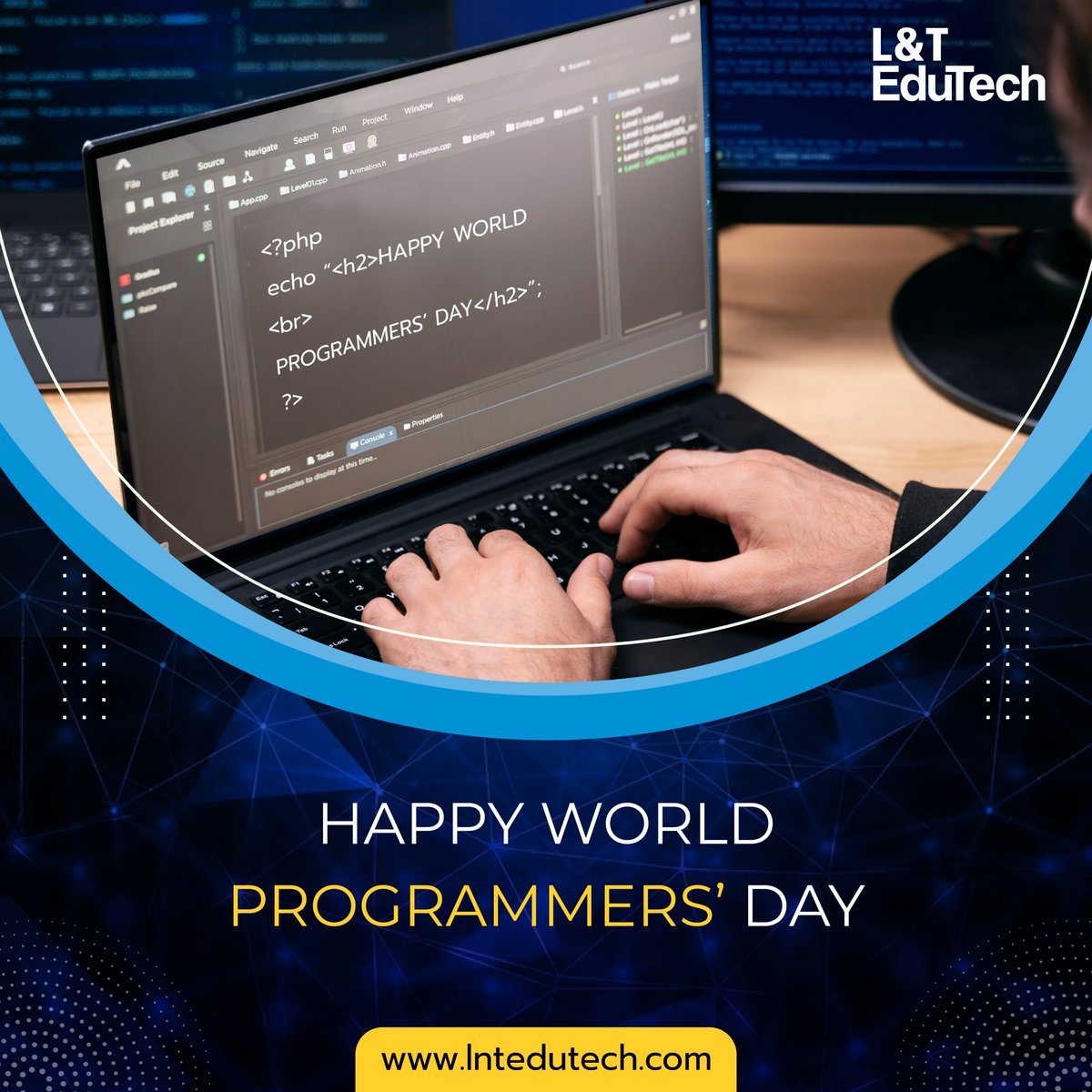 lntedutech's tweet image. Celebrating the Architects of the Digital World on #WorldProgrammersDay! Your code empowers, your innovations inspire. Here's to the brilliance behind the screens, crafting our digital present and future. Let's code on, creators!

#lnt #lntedutech #Coding #programmer