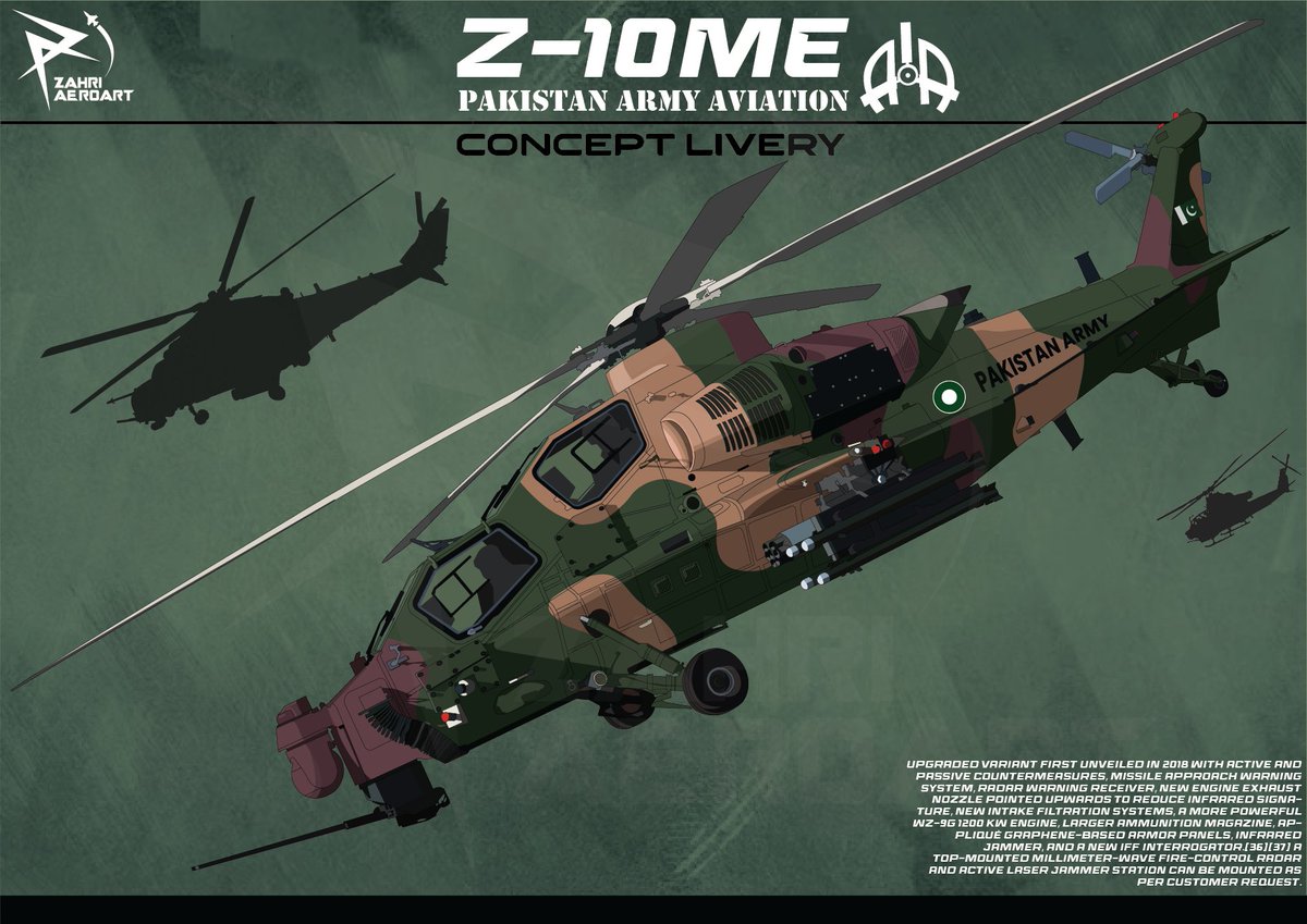 Soon Beasts will be part of Pakistan Army Aviation. Here i have designed conceptional livery for Z-10ME. 🇵🇰