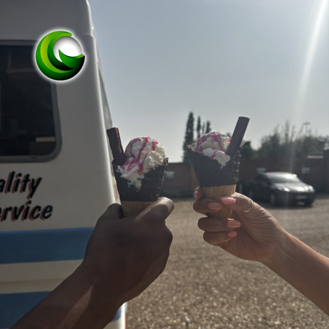 To celebrate the last of the summer sun, last week our supplier Cinco Recycling sent an ice cream van to Go Green. 🍦🌎💚 

We would like to say a huge thank you to Cinco for sending the van to allow the team to cool down and enjoy the treats. 

 #SustainablePartnership🌿🍦