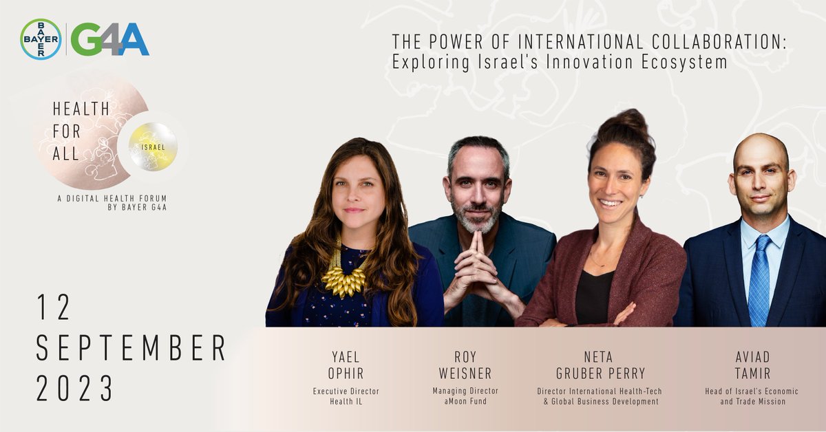 The wait is over. Join our #DigitalHealthForum- Israel Edition panel session in ONE HOUR on “The Power of International Collaboration: Exploring Israel's Innovation Ecosystem”. Register here 👉 lnkd.in/eVRudrJF & watch the session live at 3PM CEST / 9AM EDT / 4PM IDT!