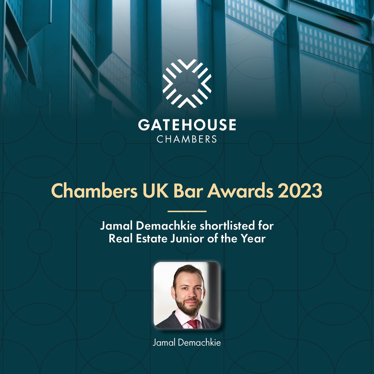 We're delighted to report that <a href="/JDemachkie/">Jamal Demachkie</a> has been shortlisted for Real Estate Junior of the Year at the #ChambersUKBarAwards 2023. Congratulations, Jamal! bit.ly/3PzfxG3