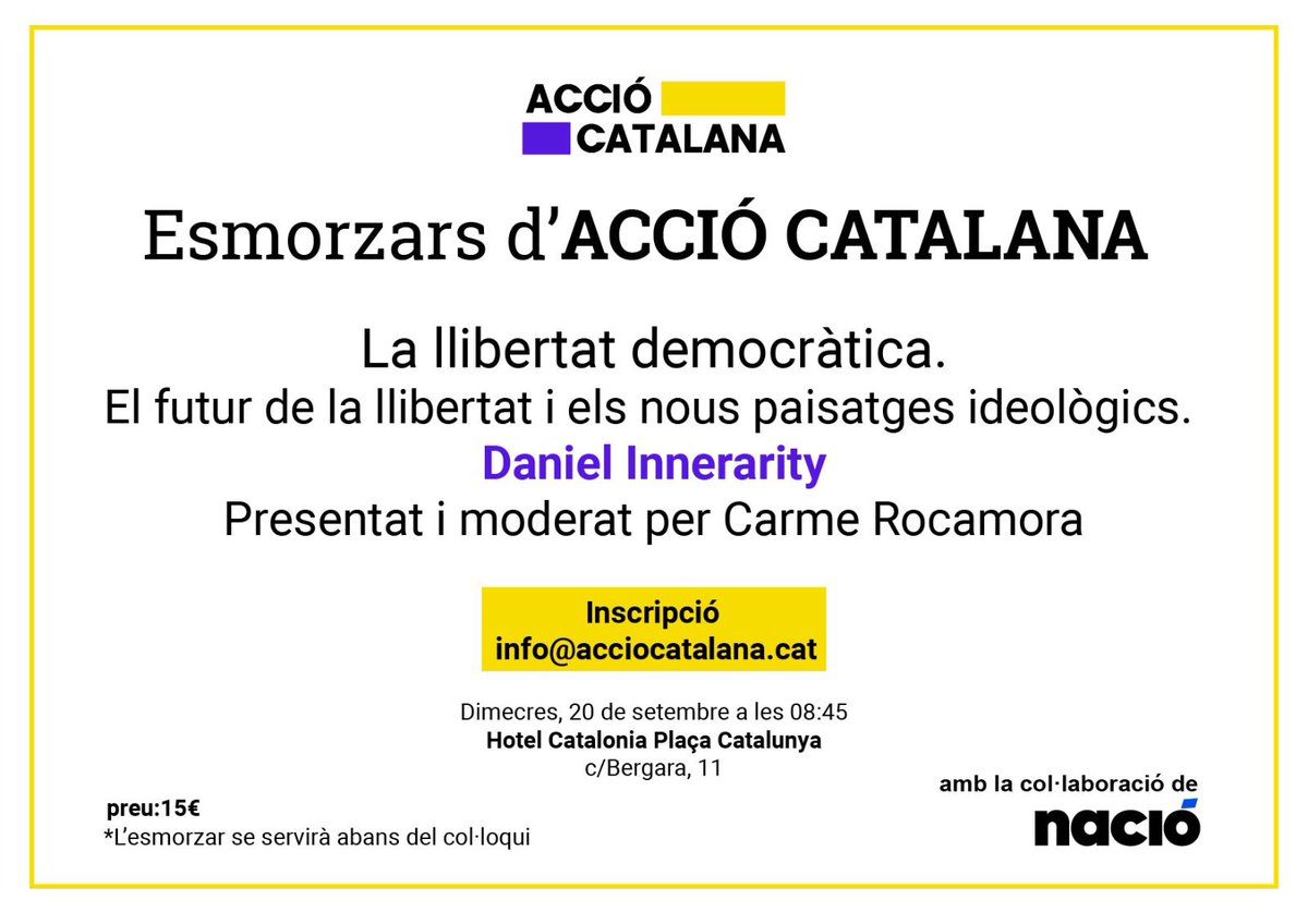 Ja us hi heu inscrit? Vinga, que ja queden pocs dies i poques places!
