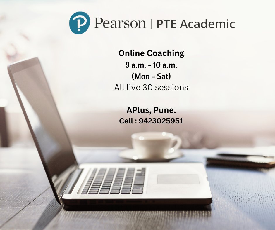 PTE Academic - it is approved for all UK, Australian, and New Zealand visa and immigration categories.
Online batches. 
APlus, #Pune - 9423025951
#pte #Onlineclasses #GlobalAcademicOpportunities
#UniversityAdmissions #StudyAbroad #PTEAcademicSuccess #VisaApproval
#Immigration