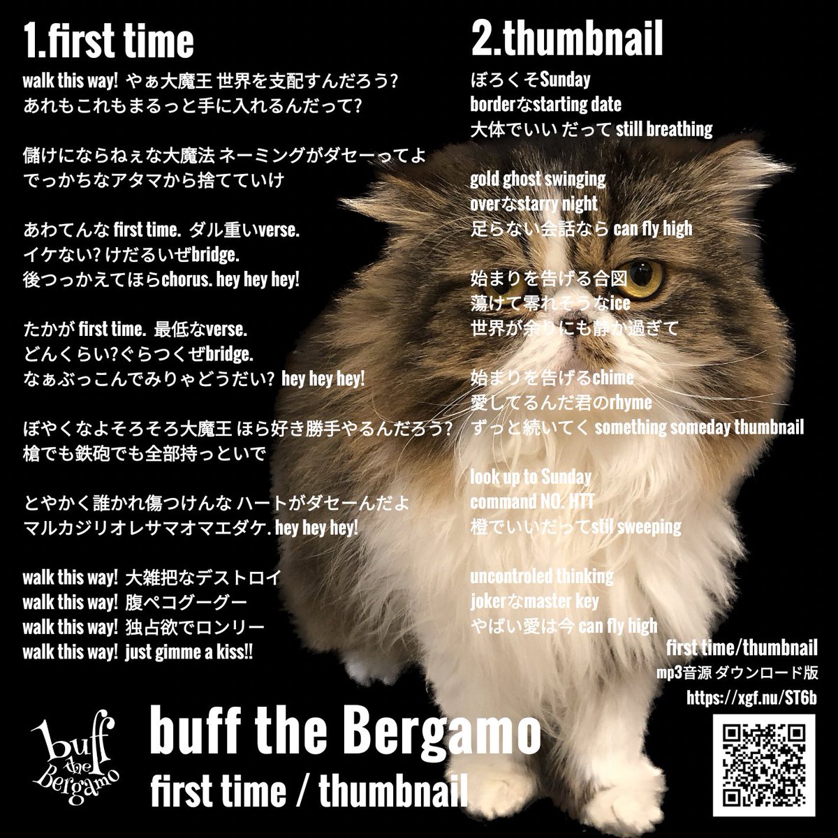 うちの猫(名はトラ)の写真をこんなに見ることはないってぐらい、石巻ーズの皆さんがベルガモCDを聞いてくださっている🥹♥️どうしたことでしょう🥹
 #buffthebergamo