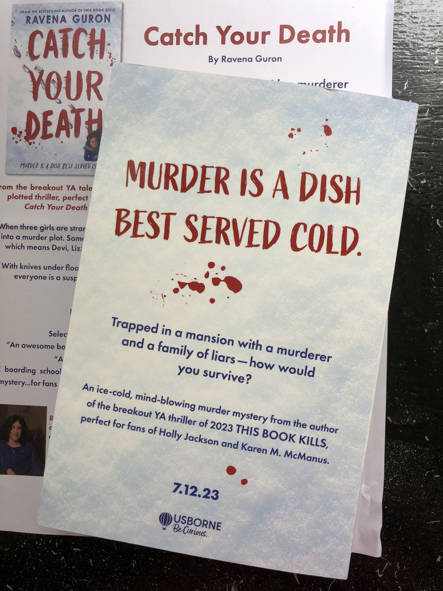 natashareads_'s tweet photo. A huge thank you to @Usborne and @JFeichtlbauer for this incredible proof of #CatchYourDeath by @RavenaGuron (Out 7 Dec) I absolutely loved This Book Kills so super excited to start reading this 😍❤️
#Bookmail #BookTwitter #BookX https://t.co/diu9t47vlU