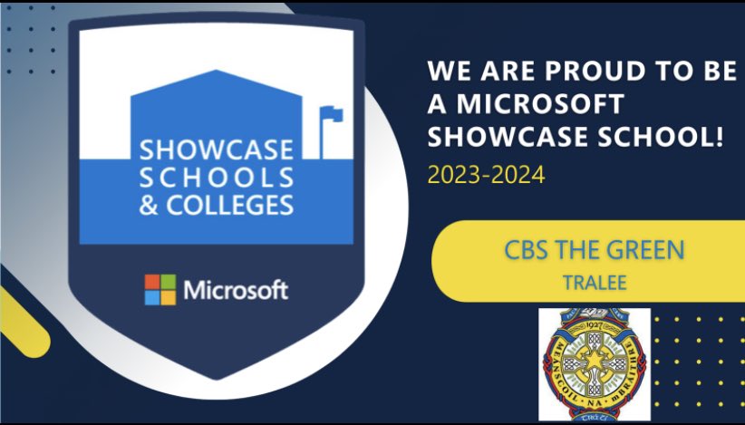 thegreencbs's tweet photo. Very proud to be the first Microsoft Showcase School in Kerry. Recognition for the innovative ways that we use technology to promote collaboration and to enhance teaching and learning at The Green. @MS_eduIRL @MicrosoftEDU #ShowcaseSchool @_erebb @ERSTIRELAND https://t.co/xFzJ7ghEEz