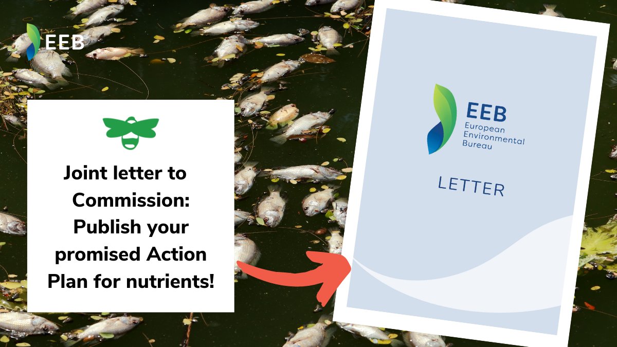 Nutrient pollution threatens drinking water, endangers health and kills ecosystems☠️ @EU_Commission promised a plan to address this. We must: ✅embrace #agroecology ✅reduce #FoodWaste ✅shift to #SustainableDiets Where is #INMAP ⁉️ Joint letter 👉 eeb.org/library/joint-…