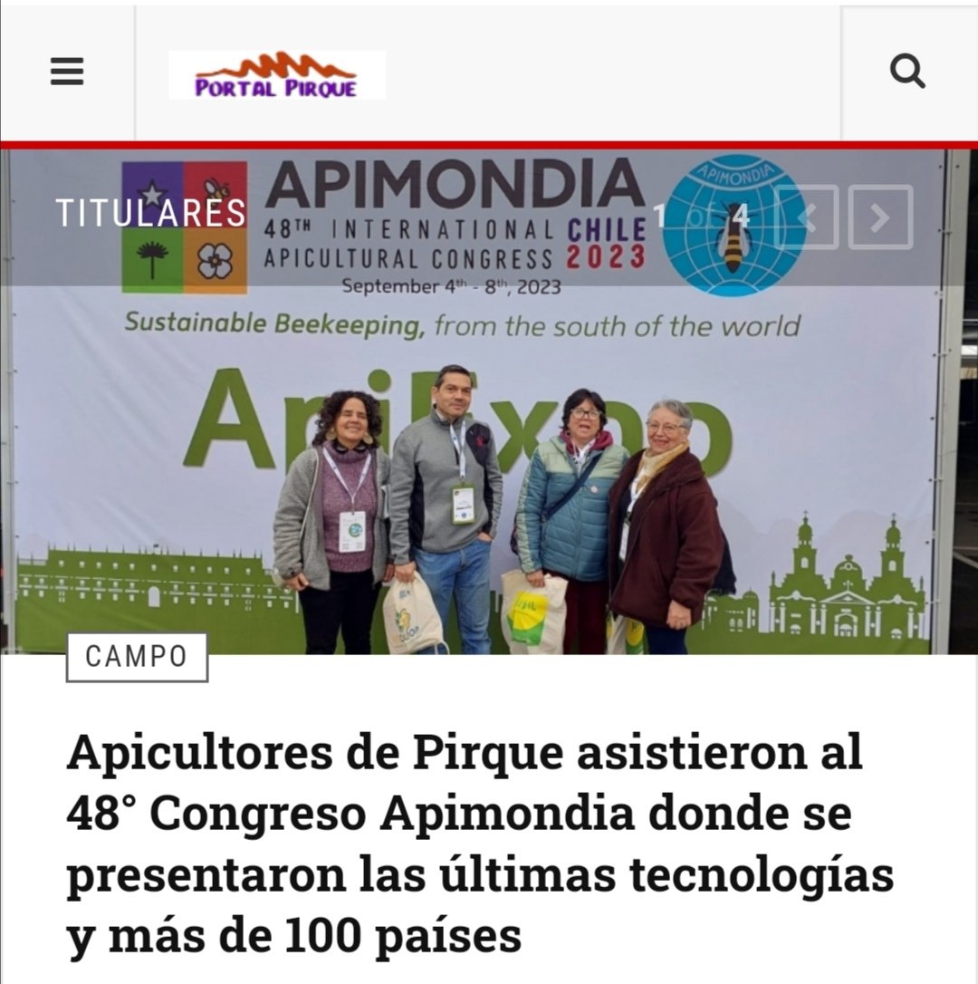 Apicultores de #Pirque asistieron al 48° Congreso <a href="/Apimondia_Chile/">Apimondia Chile 2023</a>  donde se presentaron las últimas tecnologías y más de 100 países

Seguir leyendo 👇
 portalpirque.cl/index.php/84-l…