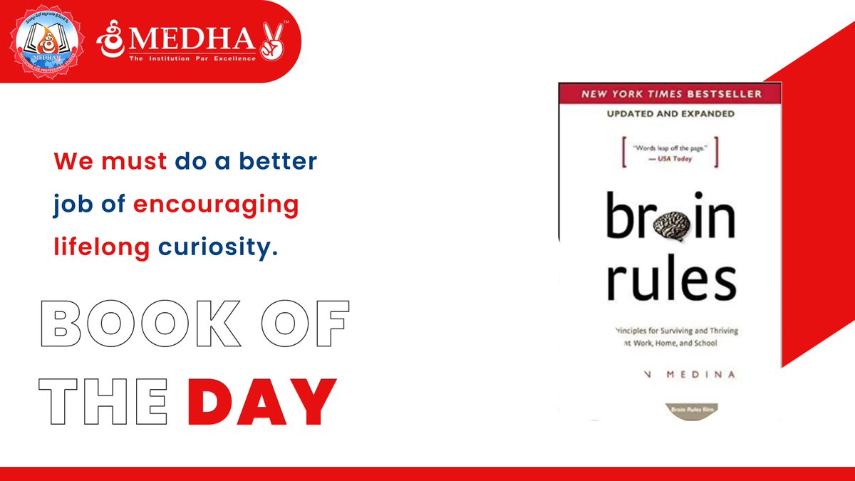 srimedhavi's tweet image. A reminder to embrace lifelong learning and fuel our minds with endless possibilities. #BrainRules #CuriosityUnleashed
#srimedhavi #srimedhavicollege #srimedhavieducation
#BrainRulesUnleashed #CognitiveConqueror #TheBrainWhisperer #UnleashingHumanPotential #BrainPower