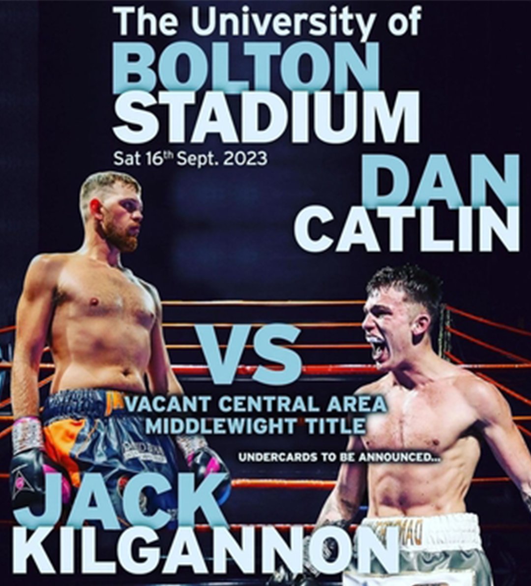 The main event for @vipboxing promotion sees @DanCatlin4 and Jack Kilgannon fight for the 'Vacant Central area Middleweight Title.

Livestream the event on 16th September, 6.30pm BST via the link 👇 
youtube.com/@VIPBoxingProm…

#BritishBoxing