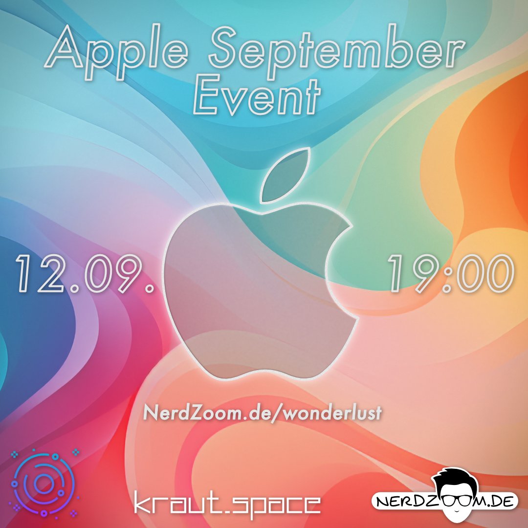 TechnikTechnik's tweet photo. 🍏📱 Freut euch auf ein abendfüllendes Spektakel voller Technik-Highlights! 🎉🔥 Schließt euch unserem remote Public Viewing im BBB an und seid live dabei &amp; diskutiert mit! Ihr seid eingeladen! 🤩👥
Los geht es um 18:30 🕡! https://t.co/IF3whNFrp0 #AppleEvent https://t.co/MnkmMaOMBc
