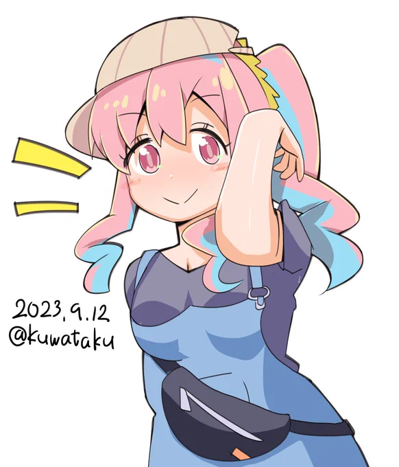 かえでちゃん誕生日おめ～(≧∇≦) 今日はもみじの服を着せてみました。(間に合った)  #穂月かえで生誕祭2023 #おにまいお絵描き