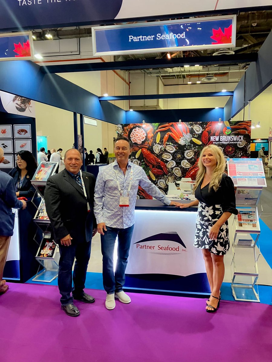 Deliciously_Can's tweet photo. This week, the New Brunswick – Deliciously Canadian team is exhibiting at #SEASIA23. Swim over to Booth #L01 and let us connect you with some delicious New Brunswick seafood products like lobster, snow crab, Atlantic salmon, oysters, coldwater shrimp and more! https://t.co/vTD4PZhSD3