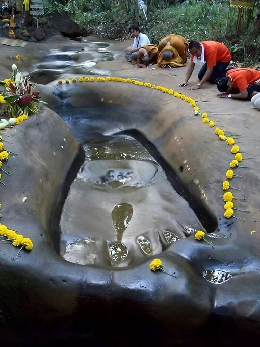 Hanuman ji`s Giant Footprints somewhere in Thailand.