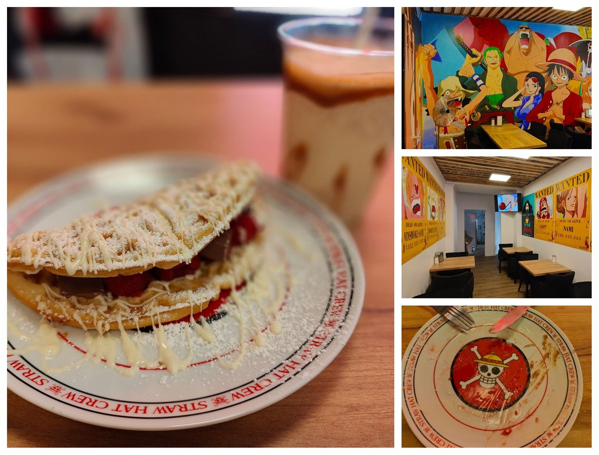 Es gibt hier ein One Piece Waffelhaus und ich hab fast einen ganze  Tag ausgehalten bevor ich da hin musste um mich richtig durchzuwaffeln.