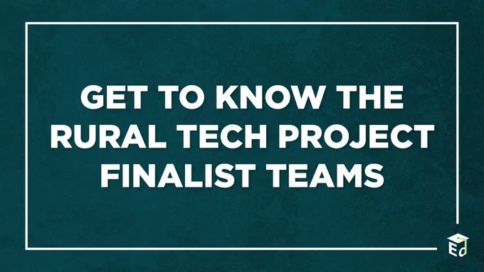 Today, ED will announce the winner of the Rural Tech Challenge - a $600,000 competition to advance technology education &amp; prepare students for the careers of today &amp; tomorrow.

But before we announce the winner, meet the five finalists: [🎥⬇️]