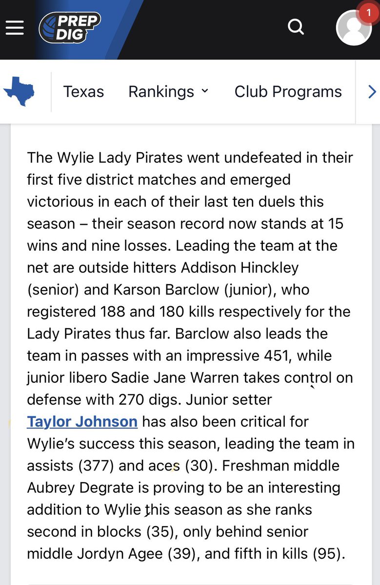 Taylor Johnson (@taylorjohnson_5) on Twitter photo Thanks <a href="/grtorres/">Guilherme Torres</a> and <a href="/PrepDig/">Prep Dig 🏐</a> for the article!
Crosstown showdown tonight!!
Wylie vs Wylie East
#JustUsAHMO 🏐💪🏼 <a href="/wylievolleyball/">Wylie HS Volleyball</a> Thanks <a href="/grtorres/">Guilherme Torres</a> and <a href="/PrepDig/">Prep Dig 🏐</a> for the article!
Crosstown showdown tonight!!
Wylie vs Wylie East
#JustUsAHMO 🏐💪🏼 <a href="/wylievolleyball/">Wylie HS Volleyball</a>