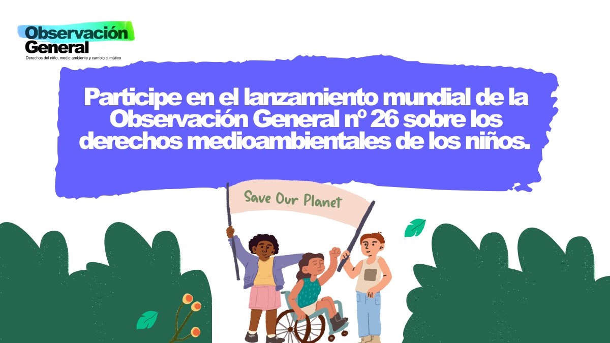 tdhAlemania's tweet photo. El lanzamiento global de @UNChildRights1 de la ObservaciΓ³n General #26 estΓ‘ prΓ³ximo. Siga nuestra cuenta regresiva y comparta en sus redes! https://t.co/Mo8dxGqSLa #CountdownGC26 #GC26 https://t.co/gmh4N9MVdz