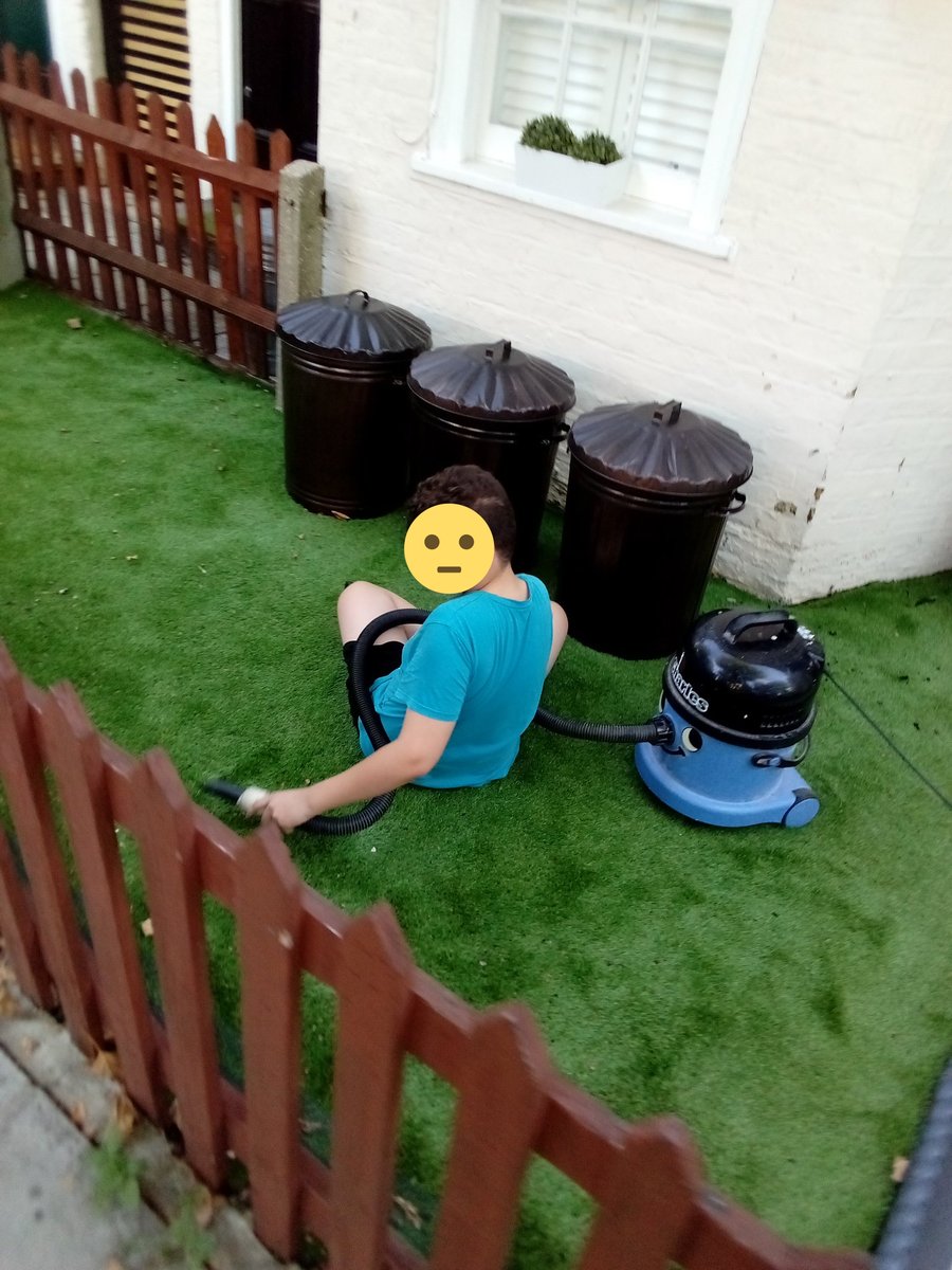 Walked past this scene the other day.

Kids used to begrudgingly mow lawns.
Now they begrudgingly vacuum them.

#ArtificialGrass #PlasticGrass #ClimateCrisis
@Shitlawns @BenGoldsmith @GeorgeMonbiot
