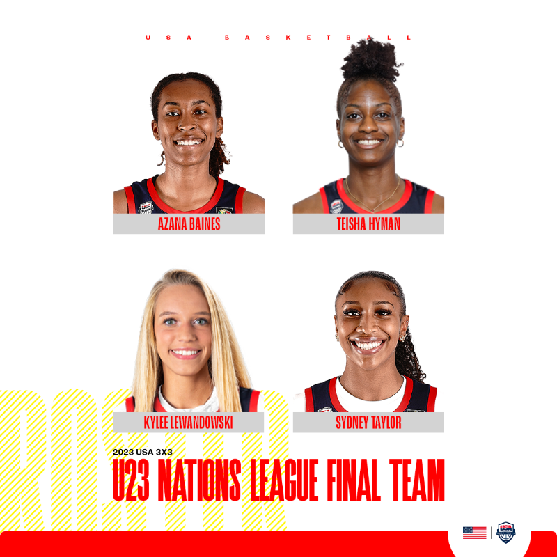 usab3x3's tweet photo. An updated look at the 🇺🇸 U23 Team competing in the #3x3NL Final.