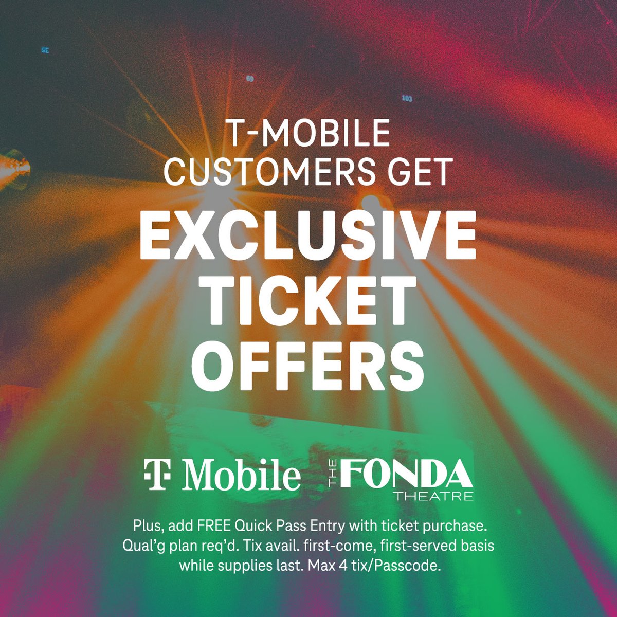 Get exclusive ticket offers when you’re a @tmobile customer 🤘 t-mobile-concert-perks.com