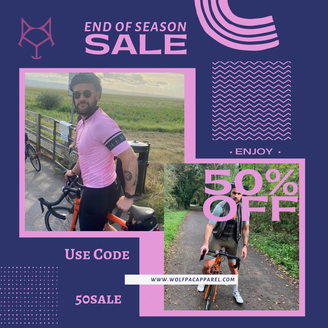 WE’RE HAVING FIRST END OF SEASON SALE!

Please use code 50SALE at checkout. 

We have some amazing designs so go and fill your wardrobes!!

This is an absolute bargain! 

Enjoy 🐺

#cycling #cyclingstyle #cyclingkits #cyclinglife #fitness #cyclinglifestyle #gym #bike #bikes