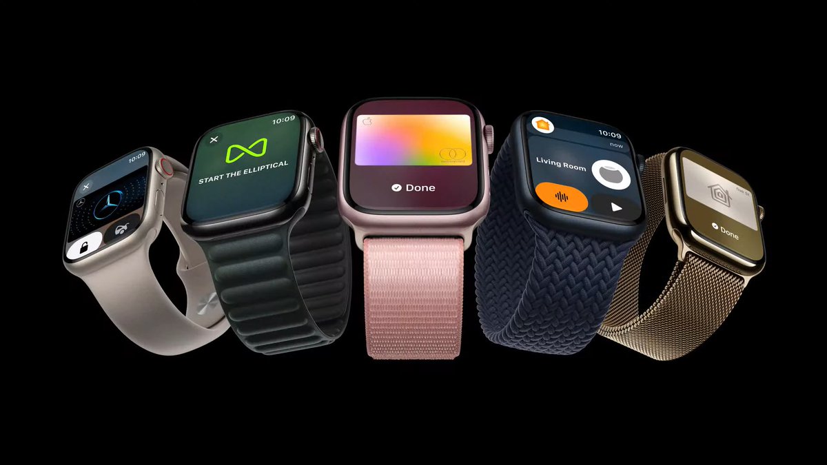 Meet the Apple Watch Series 9 in Starlight, Silver, Midnight, and a new Pink color. #AppleEvent