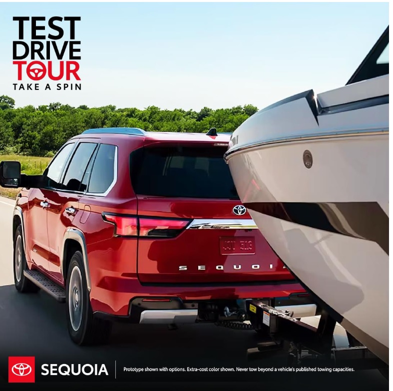 AdamsToyota1's tweet photo. The Toyota Test Drive Tour Is revving! Take a spin in the Sequoia, Crown, Grand Highlander, Prius and Sienna at the Toyota Test Drive Event. Coming To Adams Toyota 9/18 - 9/23 9AM - 6PM
Reserve a spot now at - https://t.co/RC3OO4jJ9W https://t.co/pororCzgb8