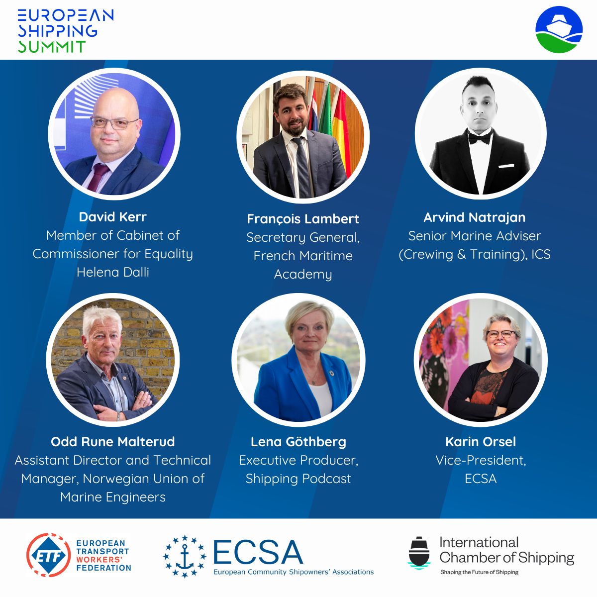 EU_shipping's tweet photo. 📢Event alert
One week to go until ECSA, @ETF_Europe &amp; @shippingics session on “Fair Transition and Human Centred Decarbonisation for Seafarers” at the EU @ShippingSummit!

⏱ 19/09 09:30 AM
📌Auditorium 490, Royal Museums of Fine Arts, Brussels
🔗https://t.co/Kc2Pia0GV2 https://t.co/xmaZ36HqNE