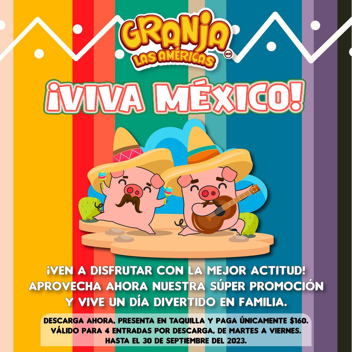GranjaMex's tweet photo. Recuerda que este mes de septiembre tenemos una promoción especial para toda la familia.
📲 https://t.co/umeuU9nRCa 📲

#familia #septiembre #convivencia #Parquefamiliar #adondeir #cdmx https://t.co/18rQTMEjKK