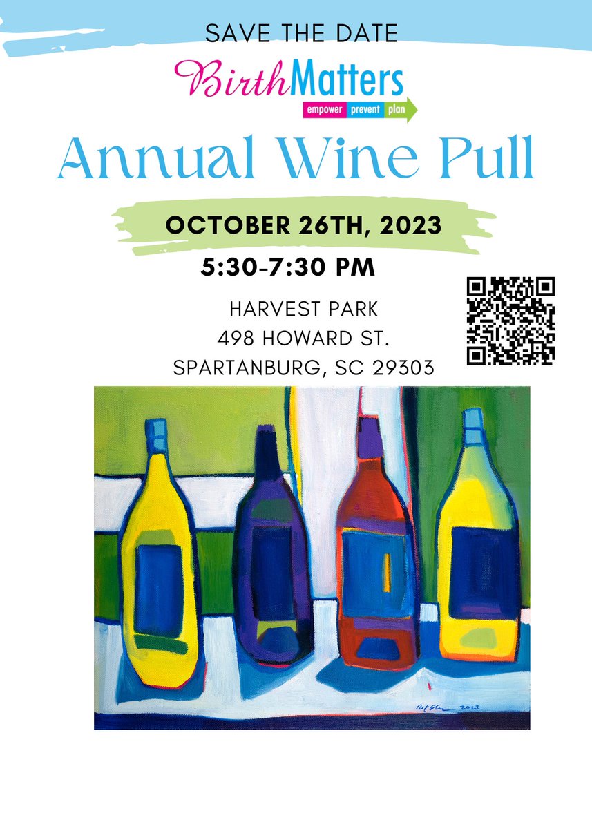 BirthMatters will be hosting our upcoming Annual Wine Pull fundraiser. This year’s event will be held at Harvest Park from 5:30 PM - 7:30 PM. We would love for you to join us for an evening filled with music, light appetizers, and a selection of beer and wine. 🍷