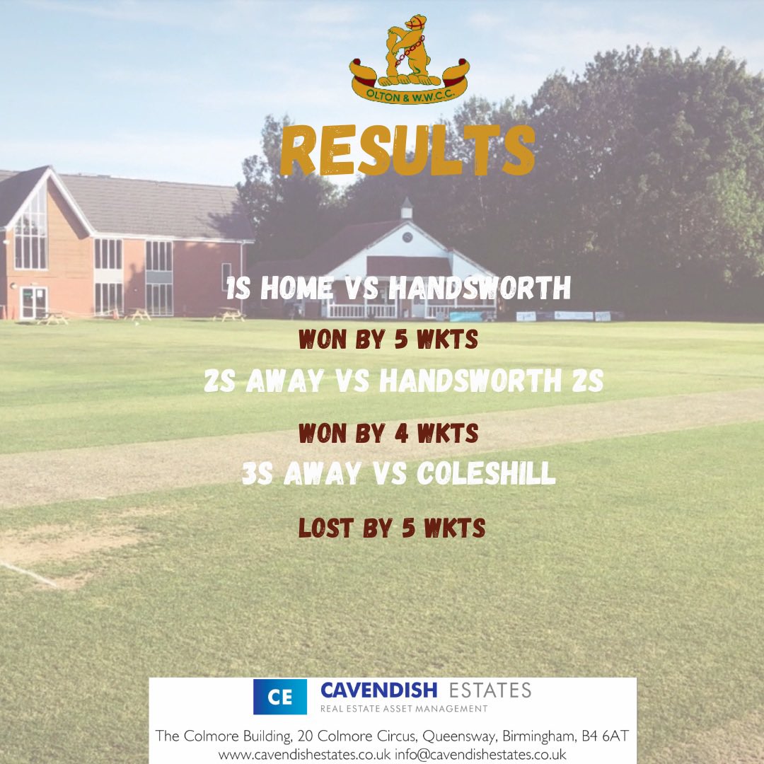 oltonwwcricket's tweet image. Results Saturday 9th September 
#owwcc #results #wccl #cricket