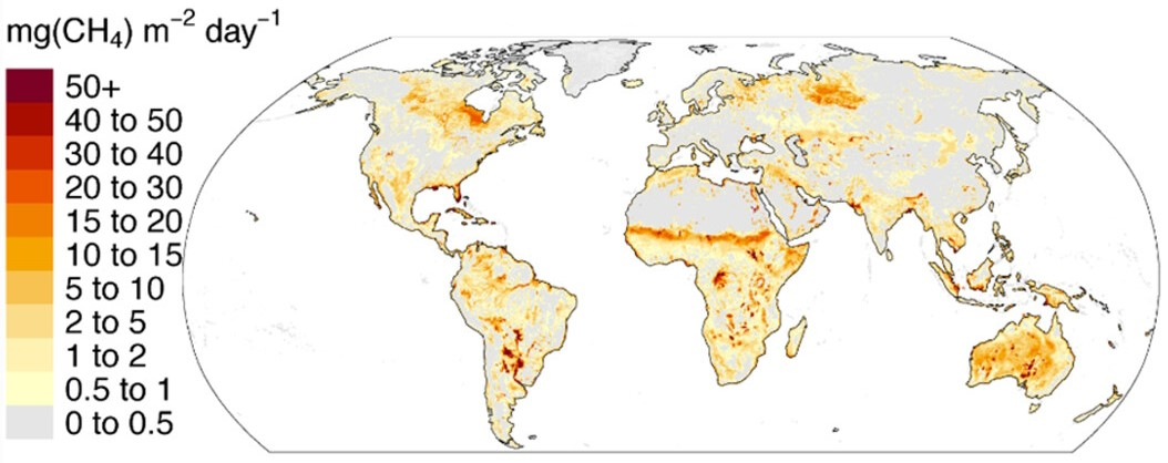 USGS_WGSC's tweet image. How much #Methane do #Wetlands emit globally?

A collaborative #NewPub in @AguAdvances describes how #FluxTower data improves methane emissions models and shares global emission data:  doi.org/10.1029/2023AV… 
#FluxNet