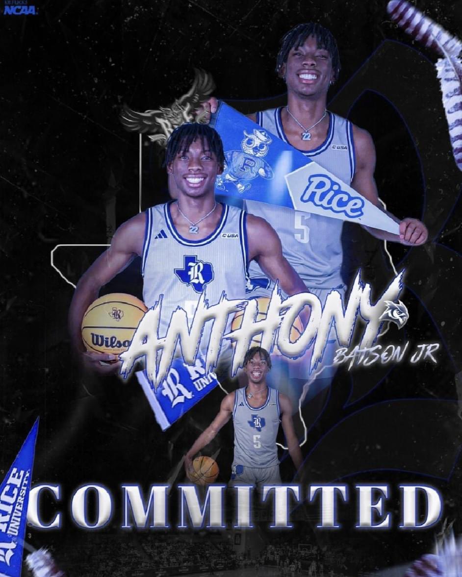 COMMITTED! NDP's Anthony Batson Jr makes the decision to take his talents to @ricembb for the next chapter of his basketball career! Congratulations! ⚜🏀🙌🏼

 #ndpsaints #WeAreNDP