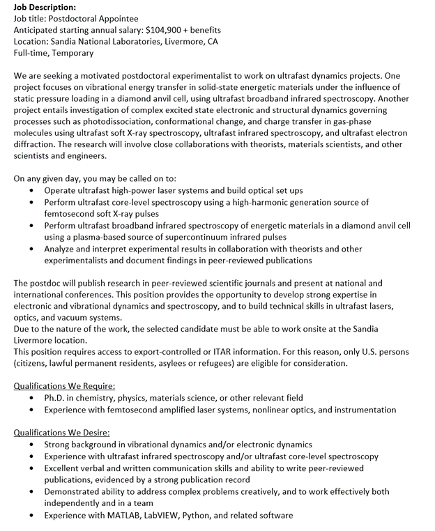 We are hiring! Job opening for a postdoc position in my team @SandiaLabs. See below for job description. To apply: sandia.jobs/livermore-ca/p…. Questions? Feel free to contact me.