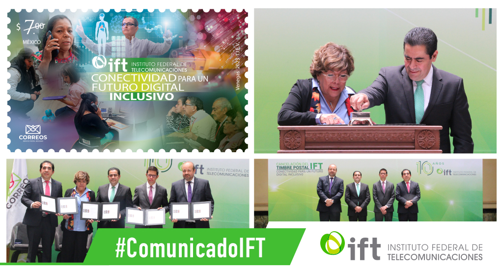 #ComunicadoIFT En el marco de la celebración del 10° aniversario del <a href="/IFT_MX/">IFT</a> se realizó la cancelación del primer día de la estampilla postal “IFT, Conectividad para un Futuro Digital Inclusivo”, en las instalaciones del Palacio Postal <a href="/CorreosdeMexico/">Correos de México</a>
📃 ift.org.mx/comunicacion-y…