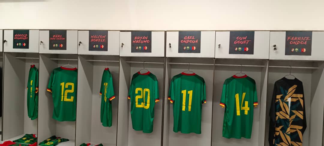 LIndomptables's tweet photo. Le vestiaire des Lions Indomptables est prêt !!!
#CAMEROUN 🇨🇲 🆚 🇧🇮 #BURUNDI
📆 12/09/2023
⏰ 20H00
🏟️ Stade Roumde Adjia de Garoua
#CMRBUR| #GOLIONS | #ALLEZLESLIONS | #LETSROARTOGETHER | #INDOMPTABLES | #CAPASSEOUCAPASSE https://t.co/wL0KI6RnLM