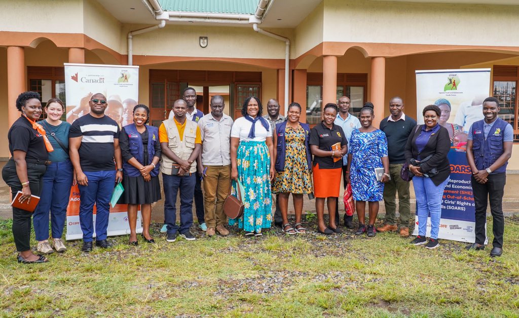 Earlier this week in Terego district, we hosted the #SHESOARS Program Management Unit team @carecanada @CAREUganda, @CAREinKenya and @CAREZambia1 to follow up on the progress of the project to the beneficiaries. #EndChildMarriages @uyahf1