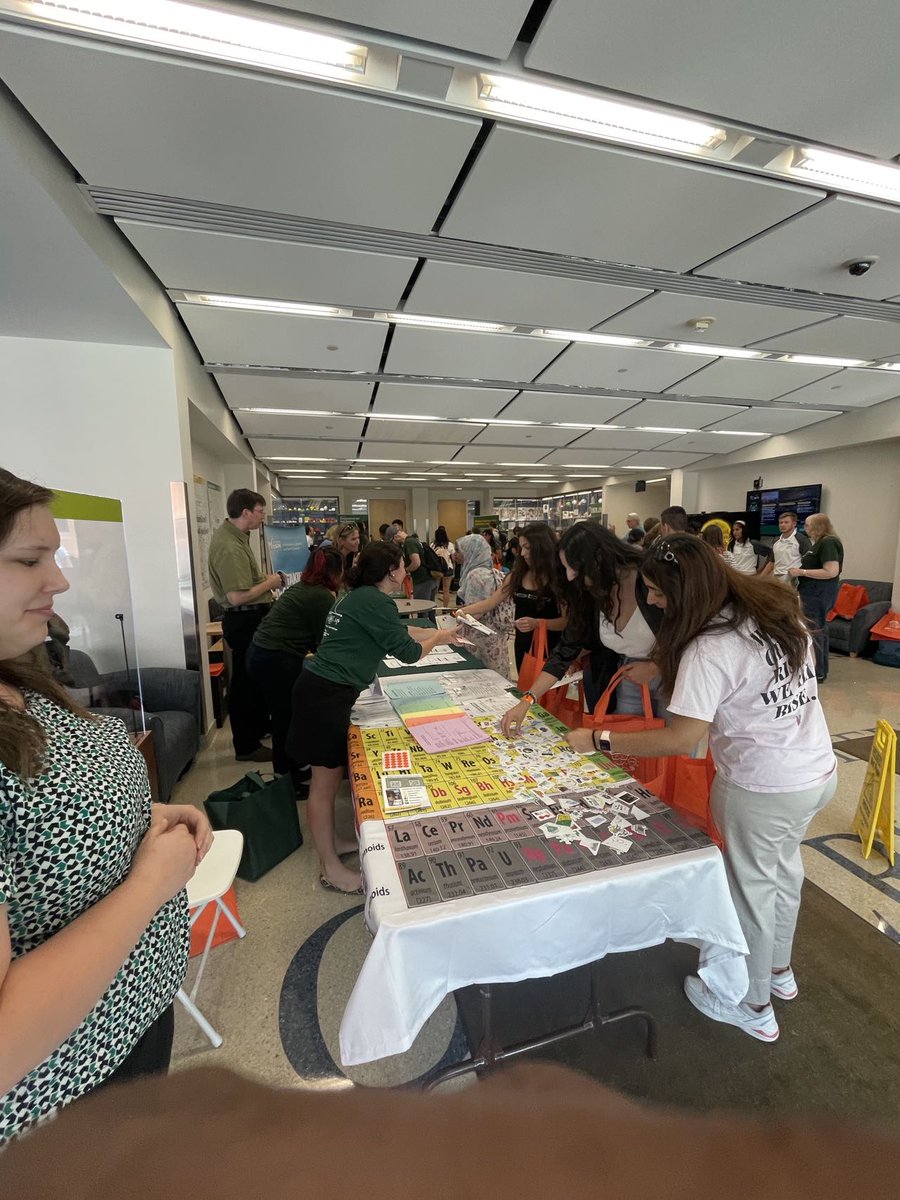GMU_Chemistry's tweet photo. Look at how hot #ScienceConnect is at Fairfax campus today!!! Dr. Megan Erb, Dr. Rebecca Jones, Dr. Sarah Ward and Mohammad Nawandish are busy with preparations and communications with GMU students. Let's talk about Chemistry here! ππ· π§ͺβοΈ https://t.co/VB2mB7S0Jc