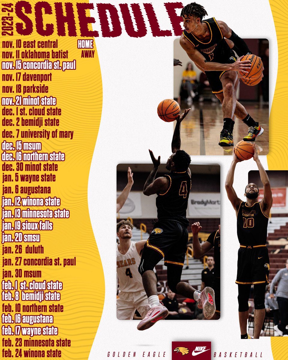 𝗦𝗟𝗔𝗧𝗘 𝗜𝗦 𝗦𝗘𝗧. 

2023-24 Schedule is finalized. 

#WingsUp