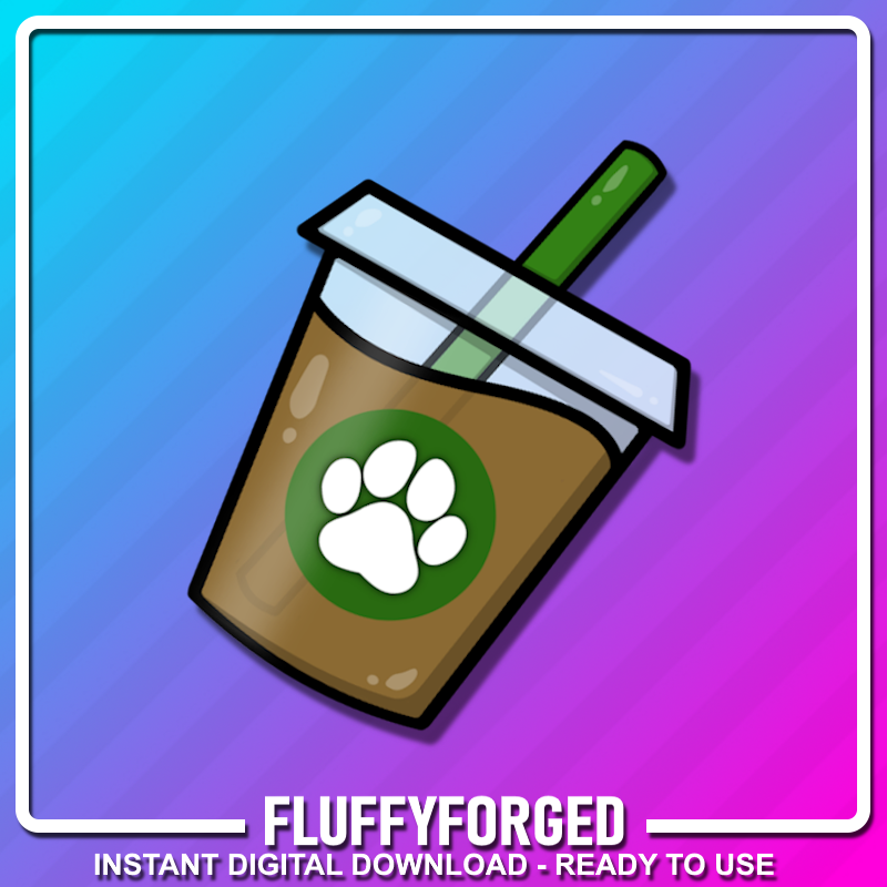 Just created this! #Furry inspired Iced Coffee #Streamer Emote for Twitch / Discord!
Get it here: FluffyForged.com
ALL earnings go towards me attending #megaplex next year as my very 1st ever #furryconvention! TY! Please RT!

#VTuver #twitcheemote  <a href="/sme_rt/">streamachine retweets 🇬🇧</a> <a href="/FurriesOnTwitch/">Furries on Twitch</a>